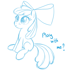 Size: 600x600 | Tagged: safe, artist:hudoyjnik, artist:synch-anon, derpibooru import, apple bloom, cute, sketch, solo