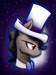 Size: 1500x2000 | Tagged: safe, artist:heir-of-rick, doctor whooves, pony, bowtie, bowties are cool, bust, doctor who, eleventh doctor, hat, hidden cane, male, portrait, solo, stallion, top hat