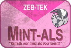 Size: 750x500 | Tagged: safe, artist:fancycat2008, derpibooru import, zecora, zebra, fallout equestria, drugs, label, mint-als, mints, party time mentats, party time mintals, smiling