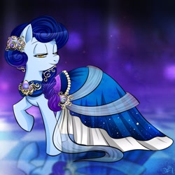 Size: 1600x1600 | Tagged: safe, artist:princesssilverglow, derpibooru import, oc, oc only, pony, clothes, dress, female, mare, solo