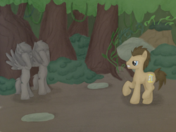 Size: 1024x768 | Tagged: safe, derpibooru import, doctor whooves, earth pony, pony, brown coat, brown mane, male, stallion, weeping angels