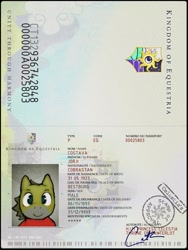 Size: 1200x1600 | Tagged: safe, artist:darkdoomer, derpibooru import, oc, oc only, fake, forgery, jorji costava, papers please, passport