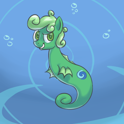 Size: 500x500 | Tagged: safe, artist:yeendip, derpibooru import, oc, oc only, sea pony, sky swimmer, solo, underwater