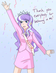 Size: 1280x1679 | Tagged: safe, artist:jonfawkes, diamond tiara, human, female, humanized, mayor, older, older diamond tiara, solo