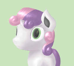 Size: 500x450 | Tagged: safe, artist:fantasyglow, derpibooru import, sweetie belle, sweetie bot, pony, robot, robot pony, unicorn, female, filly, foal, green background, horn, simple background, solo