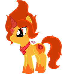 Size: 442x519 | Tagged: safe, artist:sey--yes, derpibooru import, adventure time, flame princess, ponified, solo