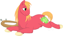 Size: 742x432 | Tagged: safe, artist:cartoonlion, derpibooru import, big macintosh, earth pony, pony, male, solo, stallion