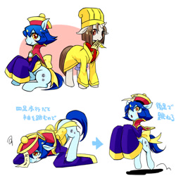 Size: 750x750 | Tagged: safe, artist:murai shinobu, derpibooru import, darkstalkers, hsien-ko, japanese, jiangshi, lei-lei, pixiv, ponified