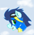 Size: 1144x1196 | Tagged: safe, artist:beatlesguy, derpibooru import, soarin', bust, solo, wonderbolts uniform