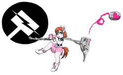 Size: 1024x624 | Tagged: safe, artist:xaidon, derpibooru import, anthro, magnhild, nora valkyrie, ponified, rwby