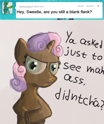 Size: 500x598 | Tagged: safe, derpibooru import, sweetie belle, ask, solo, tumblr