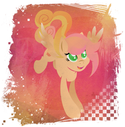 Size: 901x916 | Tagged: safe, artist:rariedash, derpibooru import, oc, oc only, oc:peaches dawn, pegasus, pony, cutie mark, female, hooves, lineless, mare, open mouth, solo, spread wings, wings