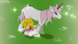 Size: 1280x720 | Tagged: safe, derpibooru import, pony, unicorn, barely pony related, bow, comedy central, generic pony, kenny mccormick, pony reference, princess kenny, reference, shiny, south park, south park: the stick of truth