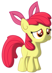 Size: 5280x7320 | Tagged: safe, artist:radiationalpha, derpibooru import, apple bloom, absurd resolution, adorabloom, cute, lidded eyes, simple background, smiling, solo, transparent background, vector