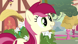 Size: 1280x720 | Tagged: safe, derpibooru import, screencap, roseluck, a friend in deed, solo