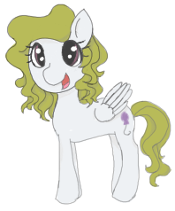 Size: 198x238 | Tagged: safe, artist:goattythebutt, derpibooru import, surprise, pony, mane, solo