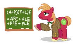 Size: 850x498 | Tagged: safe, artist:lightbulb, derpibooru import, big macintosh, earth pony, pony, fancy mathematics, male, solo, stallion