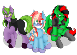 Size: 3197x2293 | Tagged: safe, artist:blackbewhite2k7, oc, oc only, earth pony, pegasus, pony, undead, unicorn, vampire, vampony, commission