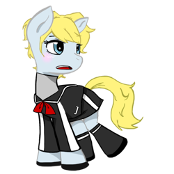 Size: 500x501 | Tagged: safe, artist:fruityloopy-cherry, derpibooru import, ginko, lisa silverman, persona, persona 2, ponified, solo