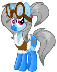 Size: 2150x2700 | Tagged: safe, artist:shyshyoctavia, derpibooru import, oc, oc only, oc:roiling steam, pony, unicorn, clothes, goggles, jacket, solo