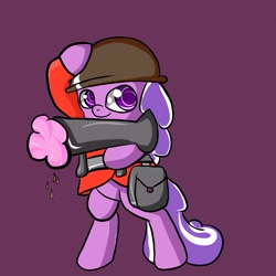 Size: 3000x3000 | Tagged: safe, artist:nimitea, artist:screwballthepirate, derpibooru import, screwball, pony, bipedal, nanners, soldier, solo, team fortress 2