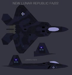 Size: 880x908 | Tagged: safe, artist:lonewolf3878, derpibooru import, air force, air superiority, barely pony related, f-22 raptor, fighter, jet, new lunar republic