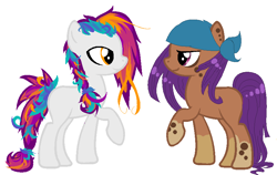 Size: 846x536 | Tagged: safe, artist:gabythehedgehog, derpibooru import, oc, oc only, pony, bandana, female, mare, rainbow hair