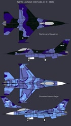 Size: 669x1195 | Tagged: safe, artist:lonewolf3878, derpibooru import, air force, aircraft, barely pony related, camouflage, f-16 fighting falcon, new lunar republic