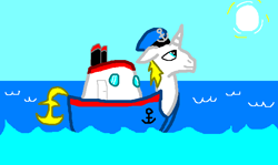 Size: 650x388 | Tagged: safe, derpibooru import, oc, oc only, oc:tugboat angus, boatpony, what has science done