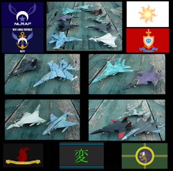 Size: 898x889 | Tagged: safe, artist:lonewolf3878, derpibooru import, changeling, air force, aircraft, barely pony related, cadance monarchy, changeling kingdom, dassault rafale, ef2000, eurofighter typhoon, f-14 tomcat, f-15 eagle, f-22 raptor, f-4j phantom, f/a-18 hornet, fighter, flag, griffon empire, jet, jet fighter, legion of discord, navy, new lunar republic, shadowbolts, solar empire, sukhoi su-47 berkut