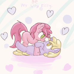 Size: 870x870 | Tagged: safe, artist:haute-claire, derpibooru import, dinky hooves, ruby pinch, pony, unicorn, ask ruby pinch, female, filly, tumblr