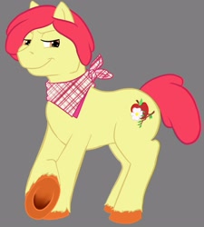 Size: 2700x3000 | Tagged: safe, artist:melinda chovexani, derpibooru import, apple bloom, applebuck, pony, male, rule 63, solo, stallion