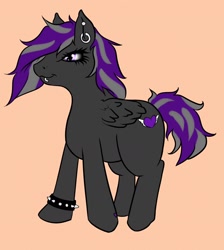 Size: 1468x1636 | Tagged: safe, artist:melinda chovexani, derpibooru import, oc, oc only, pony, female, filly, mare, punk, rebel, solo