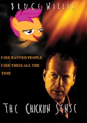 Size: 321x454 | Tagged: safe, derpibooru import, scootaloo, chickun, exploitable meme, meme