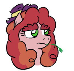 Size: 589x564 | Tagged: safe, artist:jargon scott, tree h. hooffield, the hooffields and mccolts, bust, portrait, solo, thick eyebrows