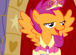 Size: 1019x738 | Tagged: safe, derpibooru import, edit, scootaloo, alicorn, pony, 4chan, chickun, exploitable meme, forced meme, meme, princess, recolor