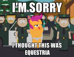 Size: 400x308 | Tagged: safe, derpibooru import, scootaloo, 4chan, chickun, exploitable meme, forced meme, meme