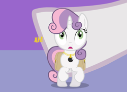 Size: 550x400 | Tagged: safe, derpibooru import, sweetie belle, pony, unicorn, female, filly, solo, sufferingsweetiebelle