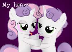 Size: 550x400 | Tagged: safe, derpibooru import, silver bell, sweetie belle, rule 63, selfcest, sufferingsweetiebelle, sweetcest