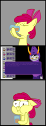 Size: 635x1734 | Tagged: safe, derpibooru import, apple bloom, drink, drink meme, gamzee makara, homestuck, meme