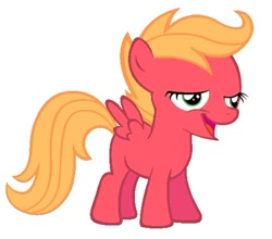 Size: 520x457 | Tagged: safe, derpibooru import, big macintosh, scootaloo, earth pony, pony, chickun, exploitable meme, forced meme, male, meme, recolor, solo, stallion