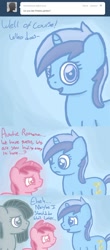 Size: 700x1593 | Tagged: safe, artist:captainbritish, derpibooru import, marble pie, minuette, ruby pinch, colgate answers, tumblr