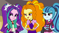 Size: 1366x768 | Tagged: safe, screencap, adagio dazzle, aria blaze, sonata dusk, equestria girls, rainbow rocks