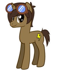 Size: 799x1000 | Tagged: safe, artist:sandra626, derpibooru import, oc, oc only, pony, unicorn, commission, goggles, solo, sunny dasher