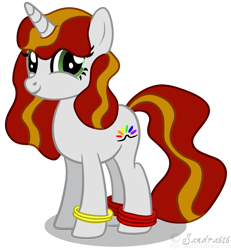 Size: 958x1035 | Tagged: safe, artist:sandra626, derpibooru import, oc, oc only, oc:reading rainbow, pony, unicorn, bracelet, commission, female, jewelry, mare, simple background, solo, transparent background