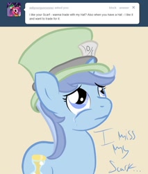 Size: 700x820 | Tagged: safe, artist:captainbritish, derpibooru import, minuette, colgate answers, hat, solo, tumblr