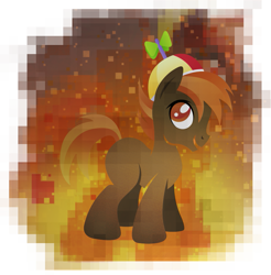 Size: 901x916 | Tagged: safe, artist:rariedash, derpibooru import, button mash, earth pony, pony, blank flank, colt, foal, hat, hooves, lineless, male, open mouth, propeller hat, solo