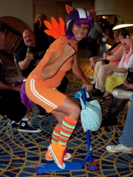 Size: 768x1024 | Tagged: artist needed, safe, derpibooru import, scootaloo, human, cosplay, dragoncon, irl, irl human, photo, scooter