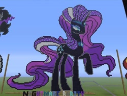 Size: 640x480 | Tagged: safe, artist:shadownite777, derpibooru import, nightmare rarity, minecraft, minecraft pixel art, pixel art