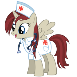 Size: 3000x3000 | Tagged: safe, artist:otfor2, derpibooru import, oc, oc only, alicorn, pony, alicorn oc, high res, nurse, solo